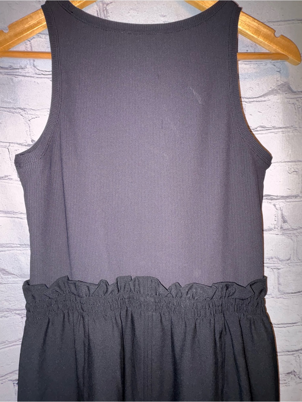 Spanx Out Of Office Sleeveless Maxi Dress Mixed Media Utility Ribbed Pockets S/M - Picture 10 of 16